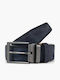 Men's Belt Leather Blue