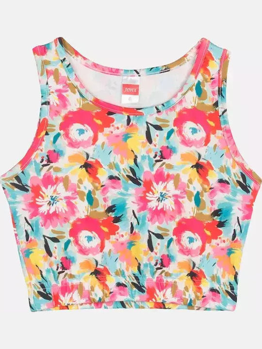 Joyce Kinder-Crop-Top Ärmellos Fuchsie