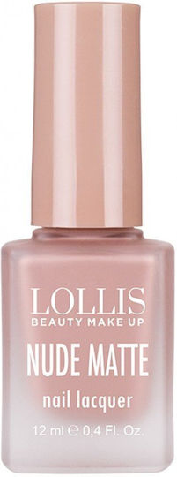 Lollis Beauty Make Up Nude Matte Matte Βερνίκι Νυχιών Ροζ 06