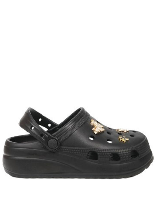 Sonimix Damen Clogs Schwarz