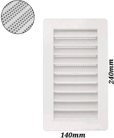 KMT Tools Vent Louver 24x14cm Rectangular with Screen