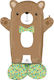 Airloonz Folienballon Bärenumarmung 91cm x 121cm Teddybär
