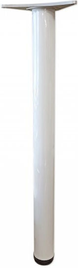 Finetto Metallic Furniture Leg Suitable for Table / Coffee Table / Office 6x6x82cm White
