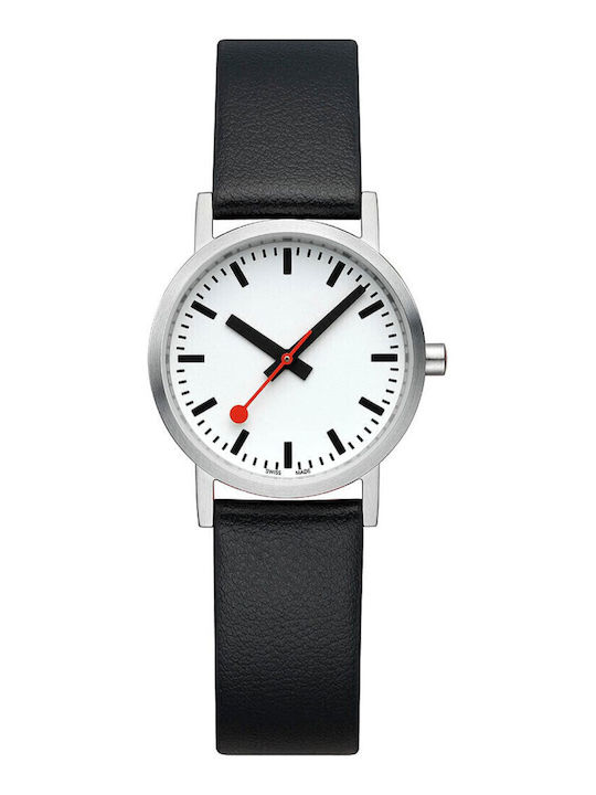 Damen Uhr mit Schwarz Lederarmband