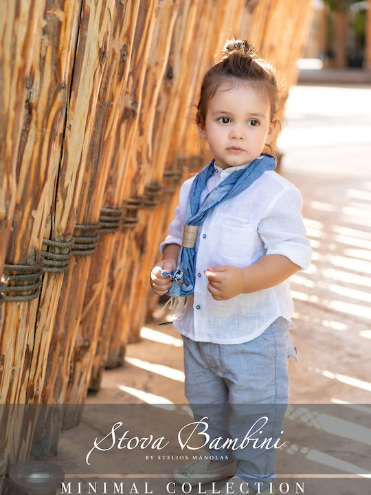 Stova Bambini Boys Linen Baptism Suit 5pcs White