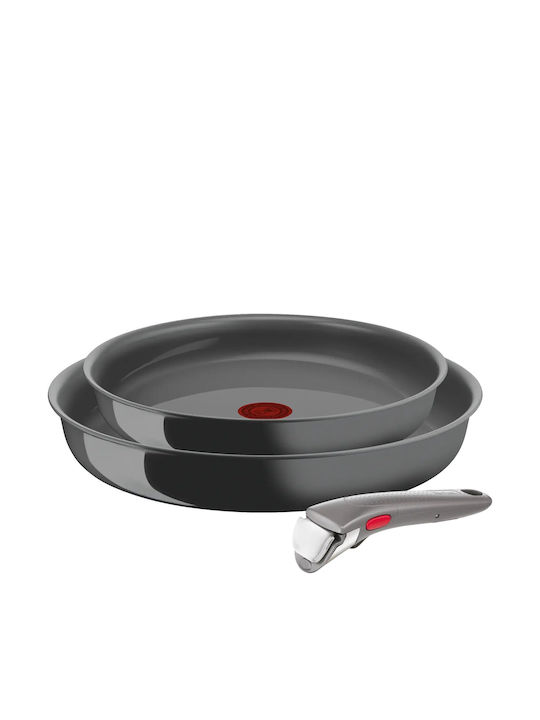 Tefal Ingenio Renew Pfannen-Set Grey mit Keramikbeschichtung 3Stück