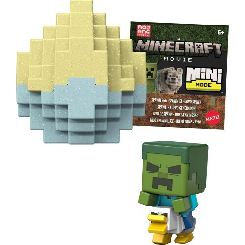 Ouă Figurine Mini Mattel Mcm Mini Zcj Minecraft Zombie Călărind