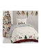 Cotton Club Set Husă de Pilotă Bumbac Single cu Față de Pernă & 1 Cearsaf 160x220 Santa