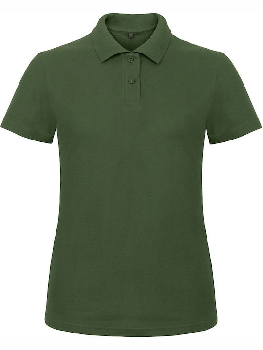 B&C Id.001 Damen-Werbe-Polo-T-Shirt Bottle Green