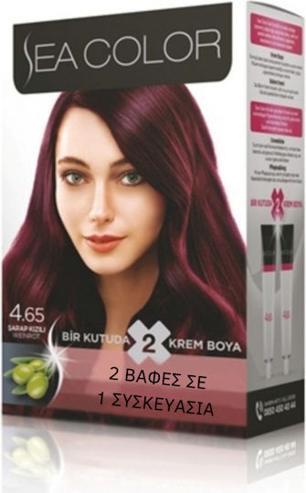 Sea Color Hair Dye 4.65 Wine Red