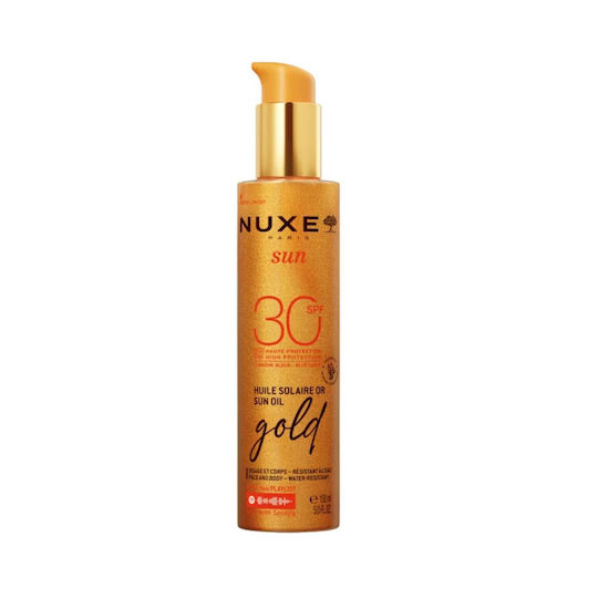 Nuxe Gold Ulei de Protecție Solară Waterproof pentru Față și Corp SPF30 150ml
