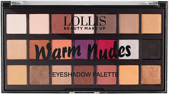 Lollis Beauty Make Up Eye Shadow Palette in Solid Form Warm Nudes