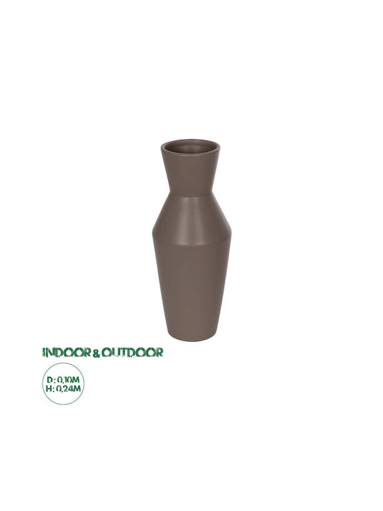 GloboStar Decorative Vase Artificial Garden Unique Brown 10x10x24cm