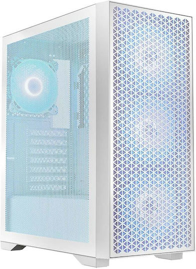 Dart Pro ARGB Gaming Midi Tower Computer Case with Side Window White