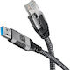 Techly Icoc U3a-rj45-075 Καλώδιο Usb 3.0 Male Ethernet Rj45 Male 7.5m