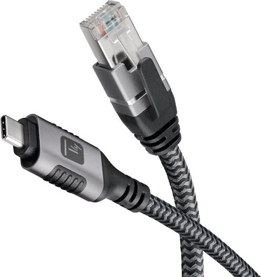 Techly Icoc U3a-rj45-030 Καλώδιο Usb 3.0 Male Ethernet Rj45 Male 3m