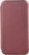 Techwave Curved Book Case Xiaomi Redmi Note 14 Pro 5g 14 Pro+ 5g Burgundy