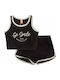Kinder-Set mit Shorts Sommer 2Stück Black