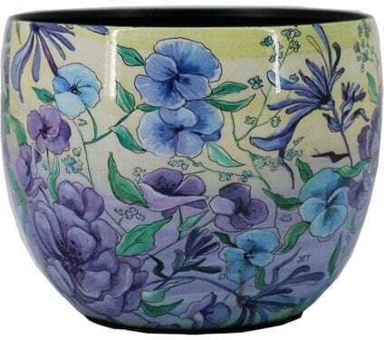 ED Collection Ghiveci Metalic Multicolor 17x17εκ.