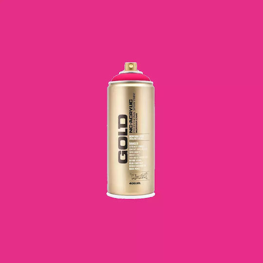 Montana Cans Spray Paint with Metallic Effect Gold Gleaming Pink 400ml