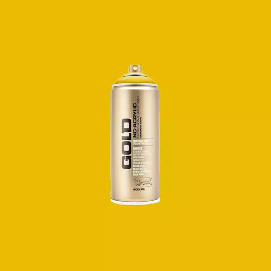 Montana Cans Spray Farbe Acryl mit Metallisch Effekt Gold G1030 Banane 400ml
