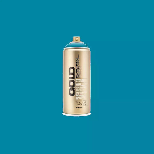 Montana Cans Spray Paint Acrylic with Metallic Effect Gold G6260 Aqua 400ml