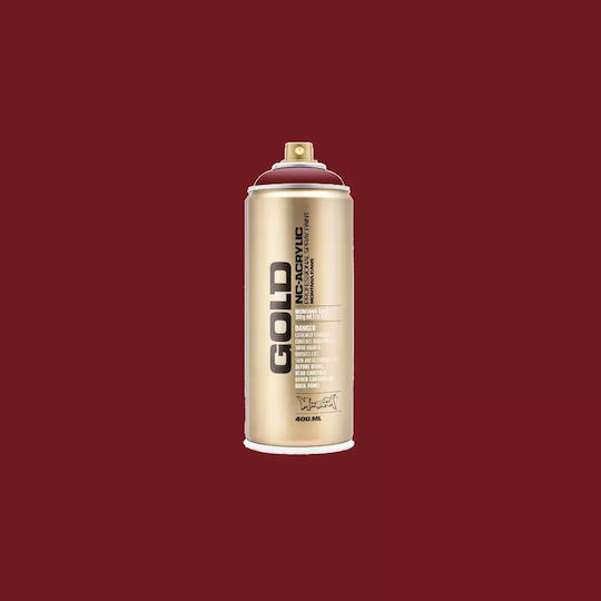 Montana Cans Σπρέι Βαφής Ακρυλικό με Μεταλλικό Εφέ Χρυσό G3060 Royal Red 400ml