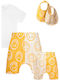 Kinder-Set mit Shorts Sommer 2Stück White-yellow