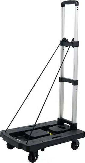 Home Use Transport Trolley Foldable for Weight Load up to 120kg Black
