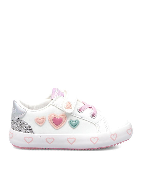 Kids Sneakers with Scratch White