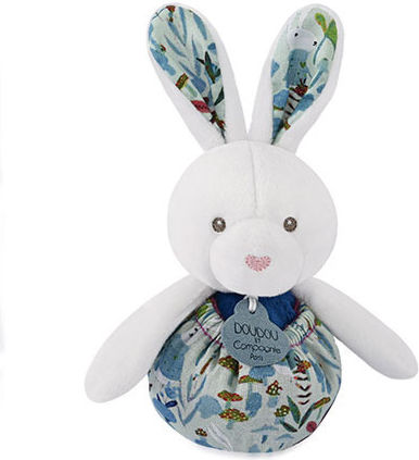 Doudou et Compagnie Iepuraș de pluș Albastru deschis 20 cm.