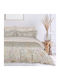 Das Home 1691 Coverlet Queen Size Cotton Satin Grey, Salmon 230x250cm