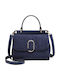 Leather Women's Bag Shoulder Navy Blue