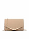 Leder Damenumschlag Beige