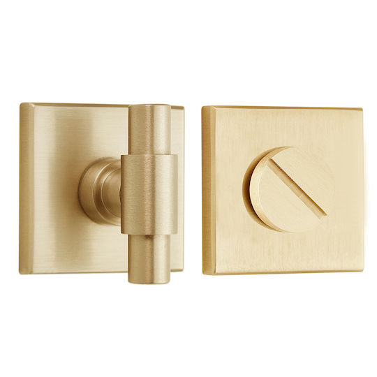 Set Square Rosette WC Security Latch Zogometal 1846 Matte Gold