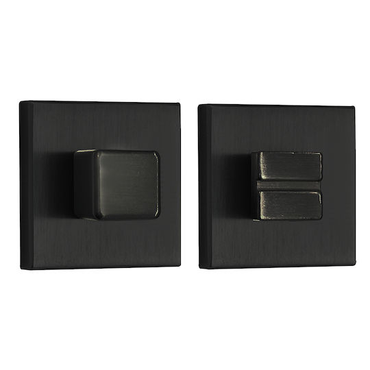 Set Square Rosette WC Security Latch Zogometal 1836 Matte Gold