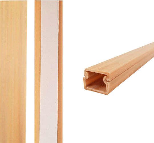 Kabelmanagement-Kanal Hellbraunes Holz Klebend 12,7x11mm 66091 Edm