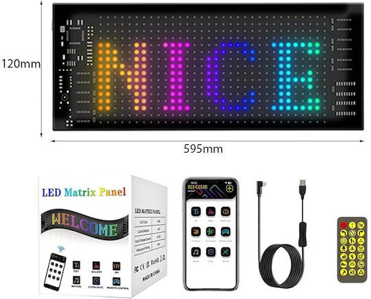 Εύκαμπτη Επιγραφή LED Μονής Όψης RGB