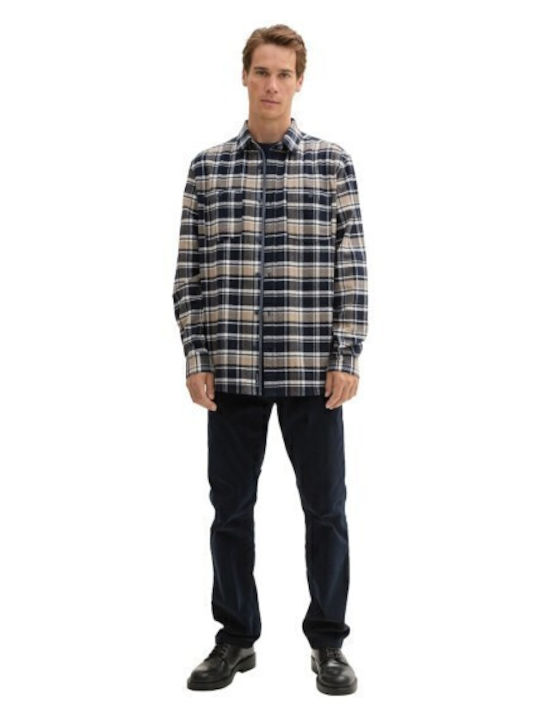 Tom Tailor Long-sleeved Cotton Shirt Checked Na...