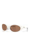 Oakley Redux Men's Sunglasses with White Plastic Frame and Brown Lens OO9438-24
