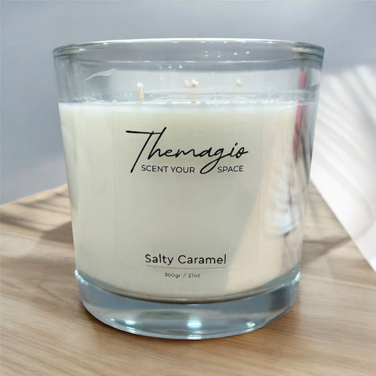 Themagio Aromatic Soy Candle In Jar With Salted Caramel Perfume 700gr