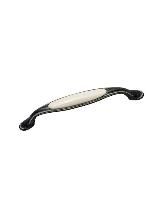 Roline Handle Furniture made of Zamak & Porcelain Rustic-beige 528-ROUSTIK-MPEZ 1pcs