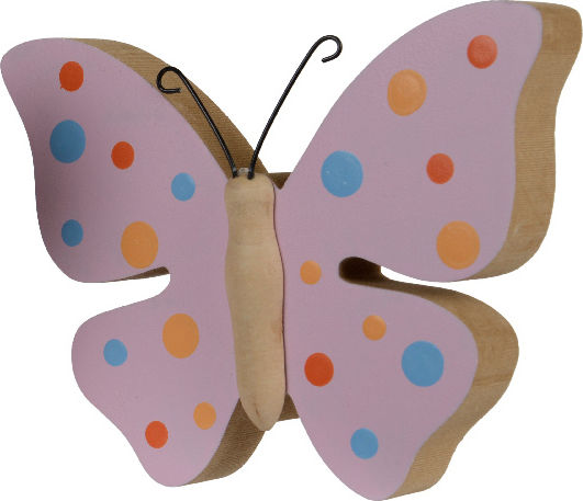 Katoikonhome Holzschmetterling 15 x 12 cm Fliederfarbe