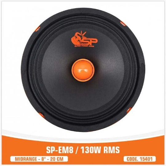 SP Audio SP-8EM Ηχείο Αυτοκινήτου 8" με 130W RMS (Midrange)