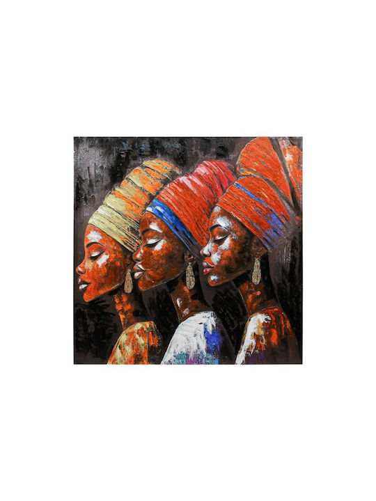 Canvas Painting Print Fylliana Fl246005 Black-Brown-Red-Yellow 80x3x80cm