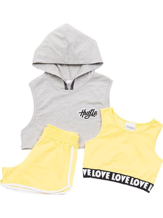 Trax Kids' Set with Shorts Summer 3pcs Gray