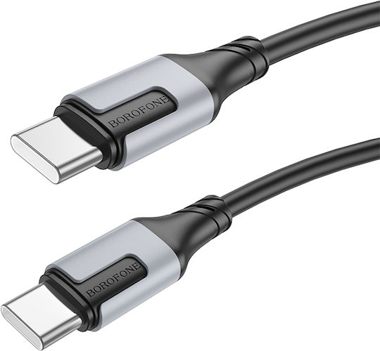 Borofone USB 2.0 Cable USB-C Male - USB-C 60W White 1m
