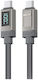 WK Braided USB 2.0 Cable USB-C male - USB-C 100W Γκρι 1.2m 250871