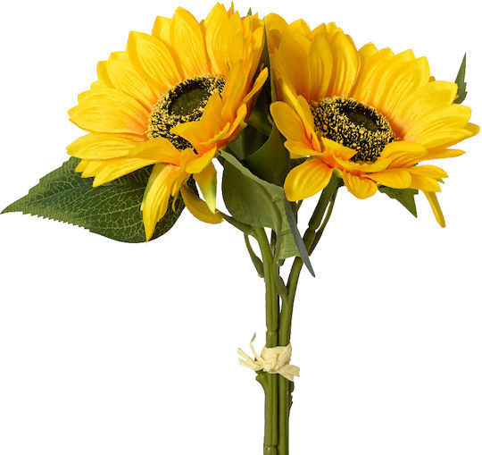 Katoikonhome Sunflower Branch 42 Cm Yellow Bouquet 3 Pcs