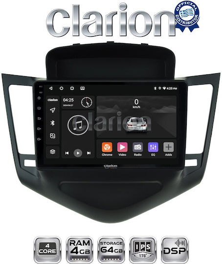 Clarion Auto-Audiosystem für Chevrolet Cruze 2008>2013 (Bluetooth/USB/WiFi/GPS/Apple-Carplay/Android-Auto)